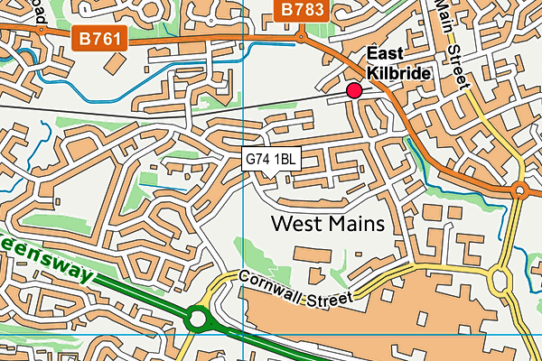 G74 1BL map - OS VectorMap District (Ordnance Survey) G74 1BL map - OS VectorMap District (Ordnance Survey)