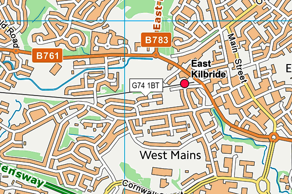 G74 1BT map - OS VectorMap District (Ordnance Survey) G74 1BT map - OS VectorMap District (Ordnance Survey)