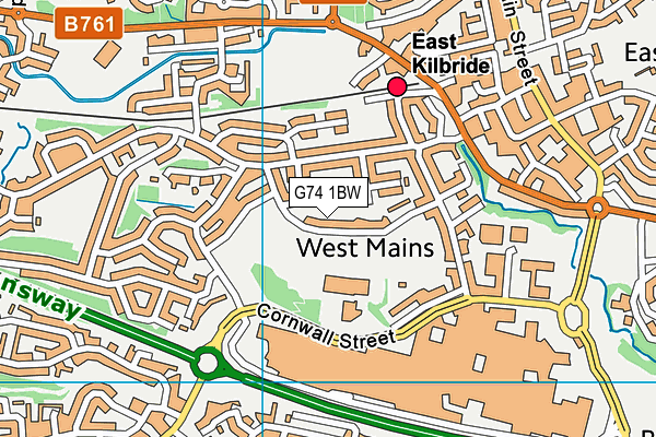 G74 1BW map - OS VectorMap District (Ordnance Survey) G74 1BW map - OS VectorMap District (Ordnance Survey)
