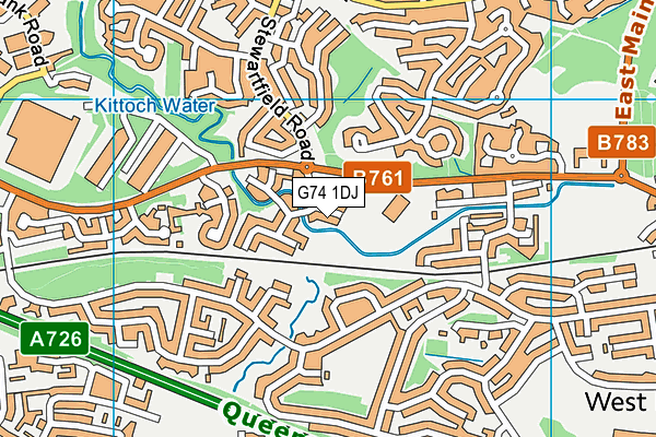 G74 1DJ map - OS VectorMap District (Ordnance Survey) G74 1DJ map - OS VectorMap District (Ordnance Survey)
