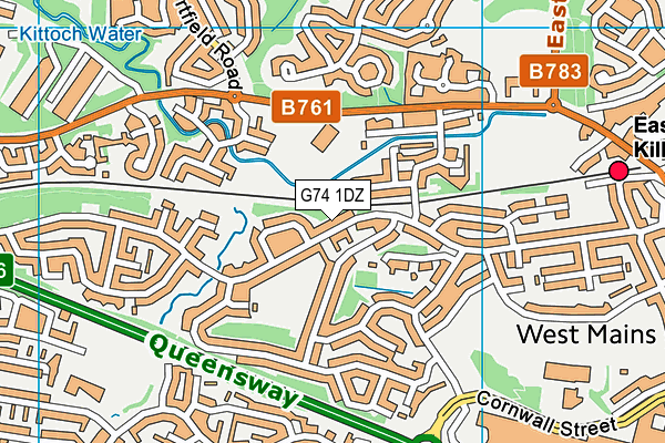 G74 1DZ map - OS VectorMap District (Ordnance Survey)