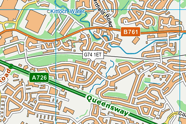 G74 1ET map - OS VectorMap District (Ordnance Survey) G74 1ET map - OS VectorMap District (Ordnance Survey)