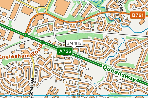 G74 1HG map - OS VectorMap District (Ordnance Survey) G74 1HG map - OS VectorMap District (Ordnance Survey)