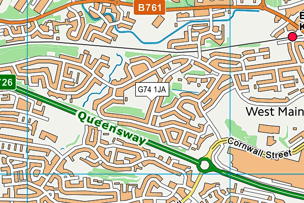 G74 1JA map - OS VectorMap District (Ordnance Survey) G74 1JA map - OS VectorMap District (Ordnance Survey)