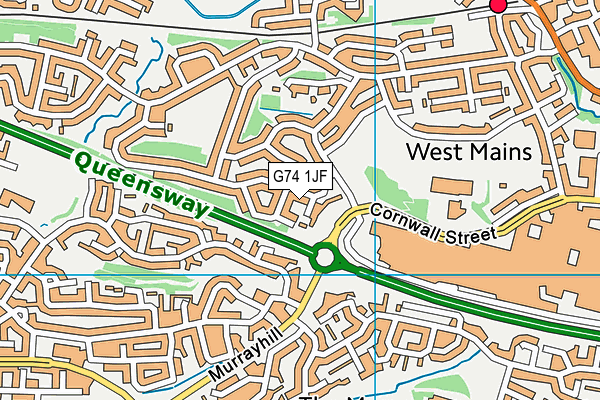 G74 1JF map - OS VectorMap District (Ordnance Survey) G74 1JF map - OS VectorMap District (Ordnance Survey)