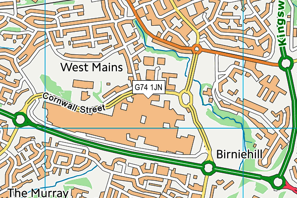 G74 1JN map - OS VectorMap District (Ordnance Survey) G74 1JN map - OS VectorMap District (Ordnance Survey)
