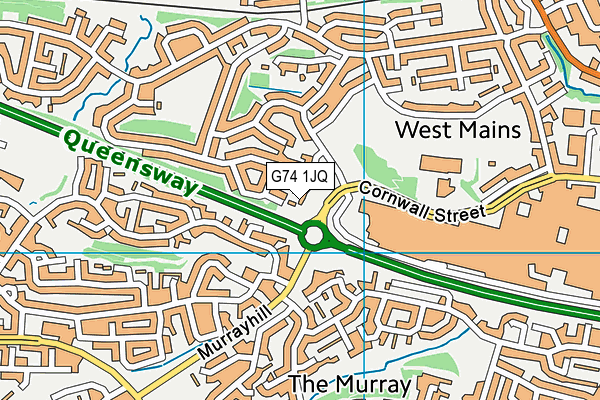 G74 1JQ map - OS VectorMap District (Ordnance Survey) G74 1JQ map - OS VectorMap District (Ordnance Survey)