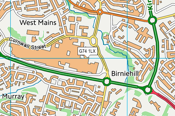 G74 1LX map - OS VectorMap District (Ordnance Survey) G74 1LX map - OS VectorMap District (Ordnance Survey)