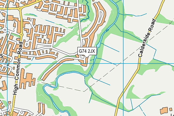 G74 2JX map - OS VectorMap District (Ordnance Survey) G74 2JX map - OS VectorMap District (Ordnance Survey)