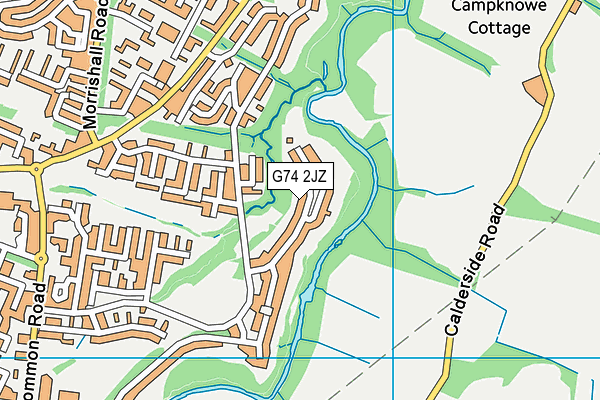 G74 2JZ map - OS VectorMap District (Ordnance Survey) G74 2JZ map - OS VectorMap District (Ordnance Survey)