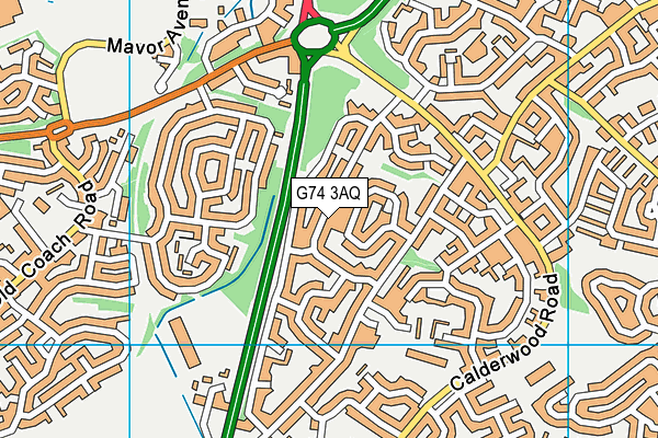 G74 3AQ map - OS VectorMap District (Ordnance Survey) G74 3AQ map - OS VectorMap District (Ordnance Survey)