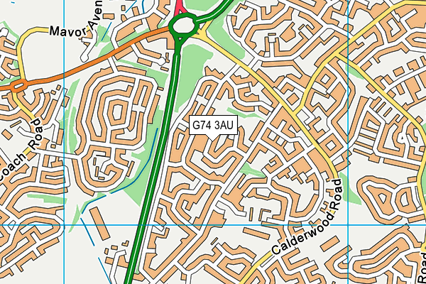 G74 3AU map - OS VectorMap District (Ordnance Survey) G74 3AU map - OS VectorMap District (Ordnance Survey)