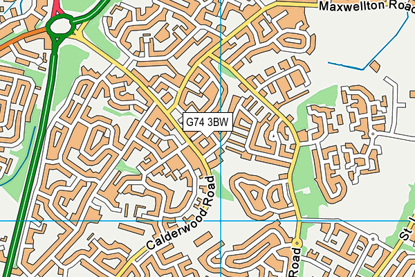 G74 3BW map - OS VectorMap District (Ordnance Survey) G74 3BW map - OS VectorMap District (Ordnance Survey)