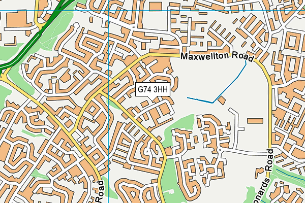 G74 3HH map - OS VectorMap District (Ordnance Survey) G74 3HH map - OS VectorMap District (Ordnance Survey)