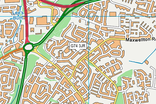 G74 3JR map - OS VectorMap District (Ordnance Survey) G74 3JR map - OS VectorMap District (Ordnance Survey)