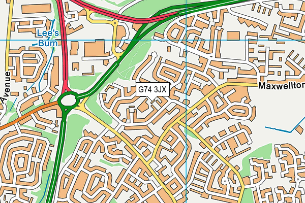 G74 3JX map - OS VectorMap District (Ordnance Survey) G74 3JX map - OS VectorMap District (Ordnance Survey)