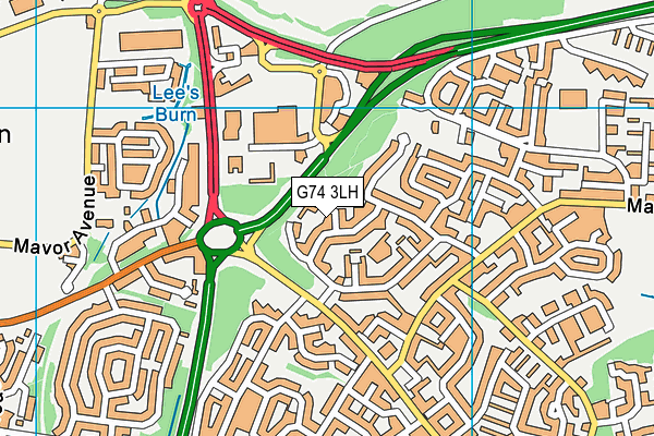 G74 3LH map - OS VectorMap District (Ordnance Survey) G74 3LH map - OS VectorMap District (Ordnance Survey)
