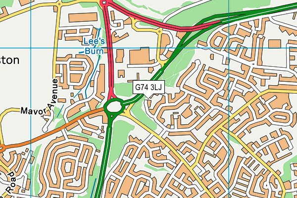 G74 3LJ map - OS VectorMap District (Ordnance Survey) G74 3LJ map - OS VectorMap District (Ordnance Survey)