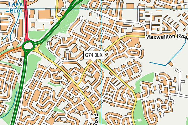G74 3LX map - OS VectorMap District (Ordnance Survey) G74 3LX map - OS VectorMap District (Ordnance Survey)