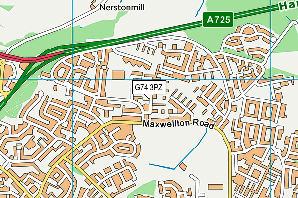 G74 3PZ map - OS VectorMap District (Ordnance Survey) G74 3PZ map - OS VectorMap District (Ordnance Survey)