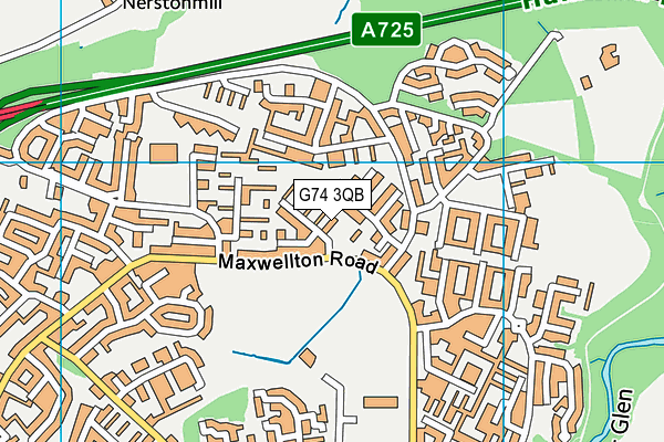 G74 3QB map - OS VectorMap District (Ordnance Survey) G74 3QB map - OS VectorMap District (Ordnance Survey)
