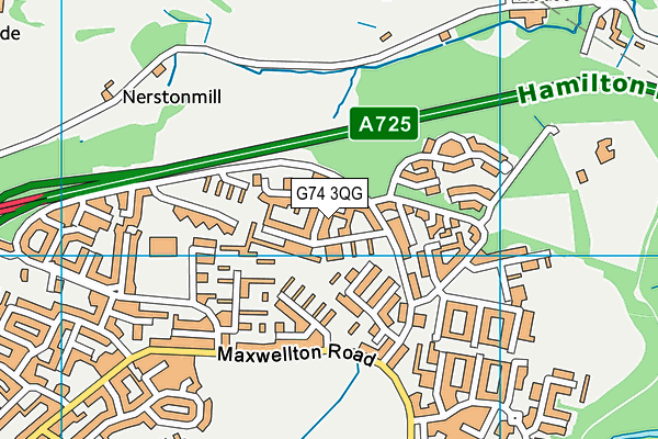 G74 3QG map - OS VectorMap District (Ordnance Survey) G74 3QG map - OS VectorMap District (Ordnance Survey)