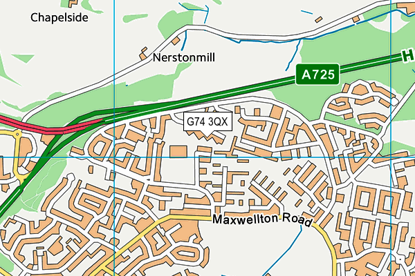 G74 3QX map - OS VectorMap District (Ordnance Survey) G74 3QX map - OS VectorMap District (Ordnance Survey)