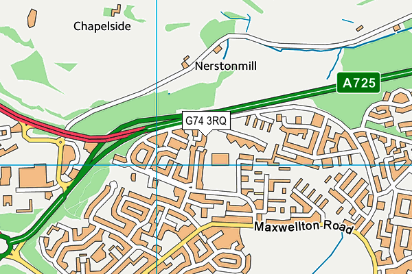 G74 3RQ map - OS VectorMap District (Ordnance Survey) G74 3RQ map - OS VectorMap District (Ordnance Survey)
