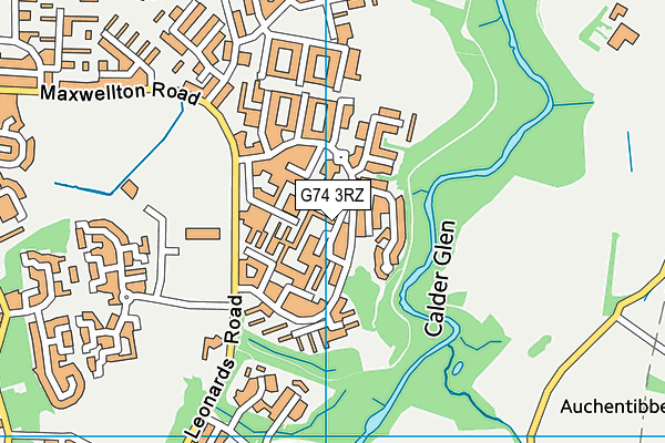 G74 3RZ map - OS VectorMap District (Ordnance Survey) G74 3RZ map - OS VectorMap District (Ordnance Survey)