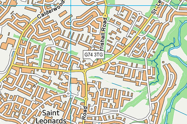 G74 3TG map - OS VectorMap District (Ordnance Survey) G74 3TG map - OS VectorMap District (Ordnance Survey)