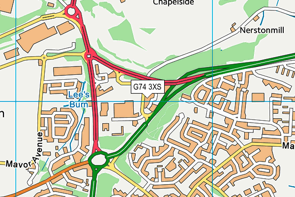 G74 3XS map - OS VectorMap District (Ordnance Survey) G74 3XS map - OS VectorMap District (Ordnance Survey)