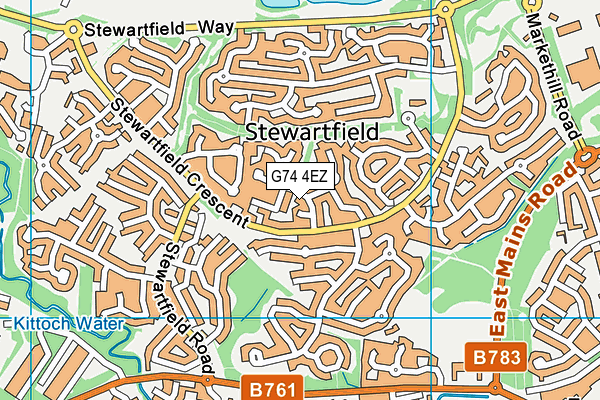 G74 4EZ map - OS VectorMap District (Ordnance Survey)