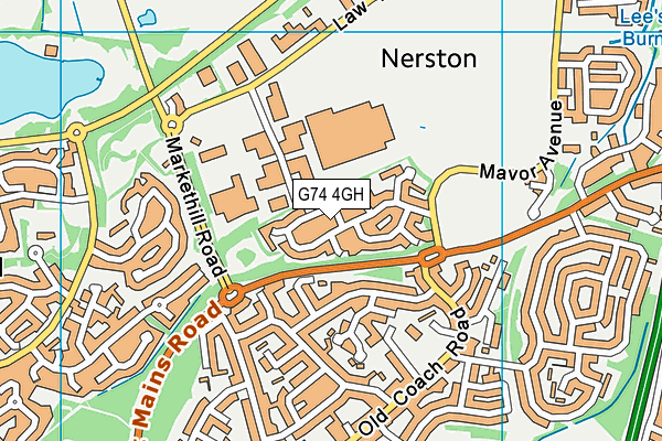 G74 4GH map - OS VectorMap District (Ordnance Survey) G74 4GH map - OS VectorMap District (Ordnance Survey)