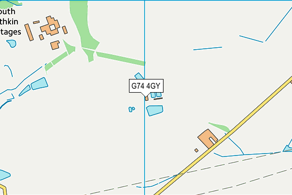 G74 4GY map - OS VectorMap District (Ordnance Survey)