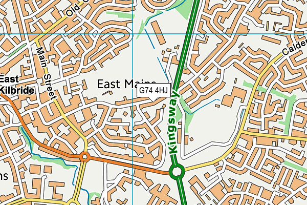 G74 4HJ map - OS VectorMap District (Ordnance Survey)
