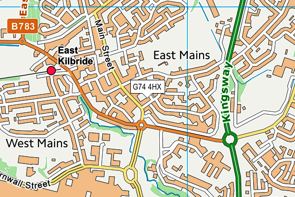 G74 4HX map - OS VectorMap District (Ordnance Survey) G74 4HX map - OS VectorMap District (Ordnance Survey)