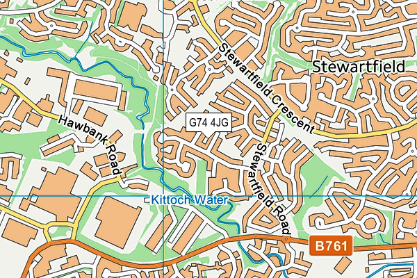 G74 4JG map - OS VectorMap District (Ordnance Survey)