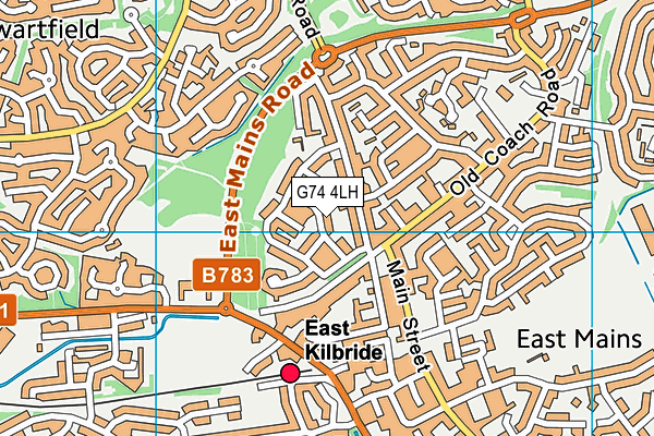 G74 4LH map - OS VectorMap District (Ordnance Survey) G74 4LH map - OS VectorMap District (Ordnance Survey)