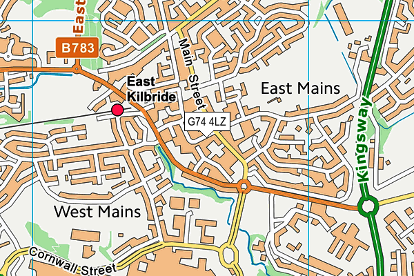 G74 4LZ map - OS VectorMap District (Ordnance Survey) G74 4LZ map - OS VectorMap District (Ordnance Survey)