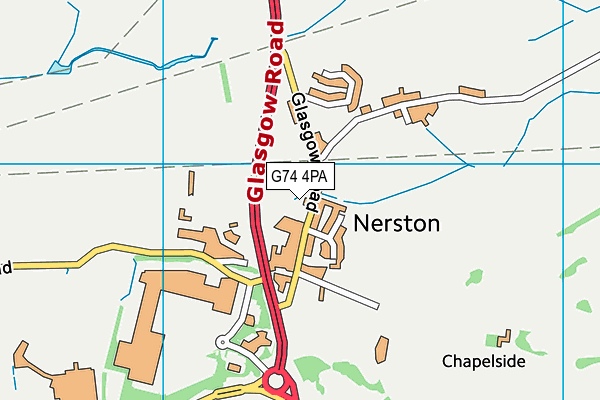 G74 4PA map - OS VectorMap District (Ordnance Survey)