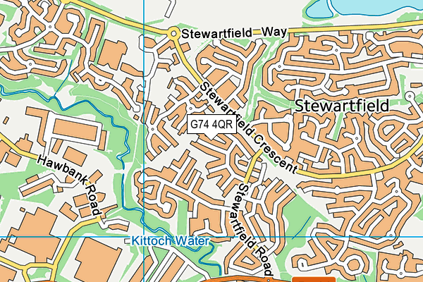 G74 4QR map - OS VectorMap District (Ordnance Survey)