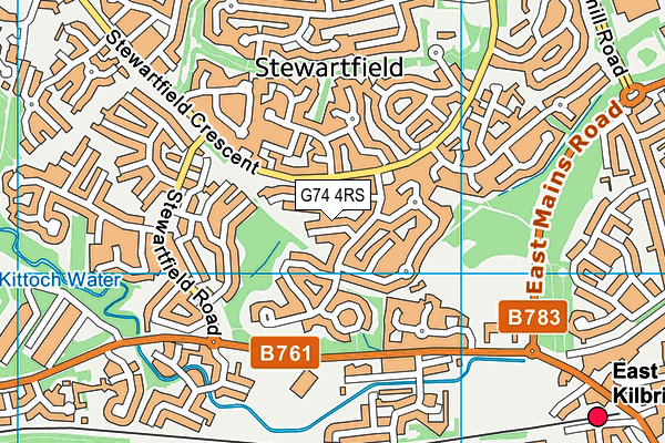 G74 4RS map - OS VectorMap District (Ordnance Survey)