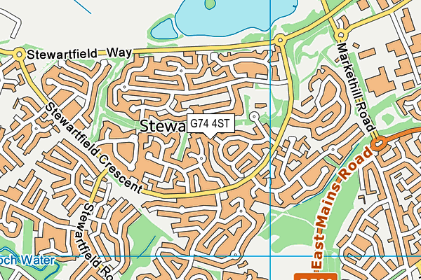 G74 4ST map - OS VectorMap District (Ordnance Survey) G74 4ST map - OS VectorMap District (Ordnance Survey)