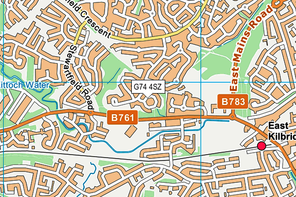 G74 4SZ map - OS VectorMap District (Ordnance Survey)