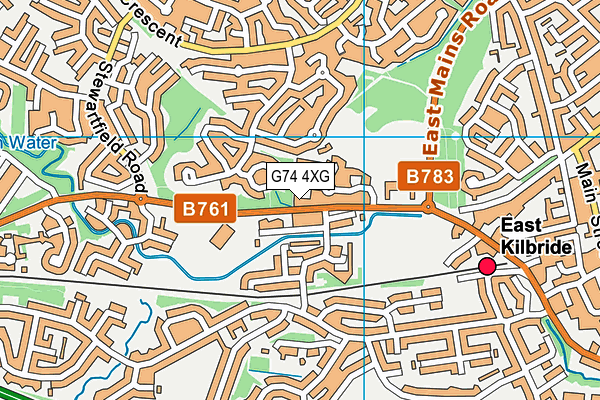 G74 4XG map - OS VectorMap District (Ordnance Survey)
