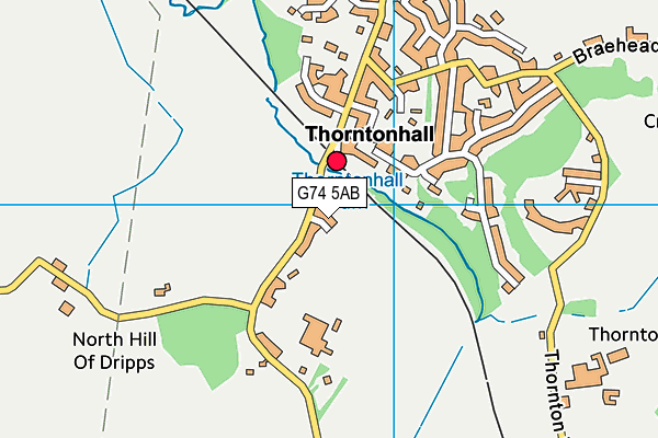 G74 5AB map - OS VectorMap District (Ordnance Survey)