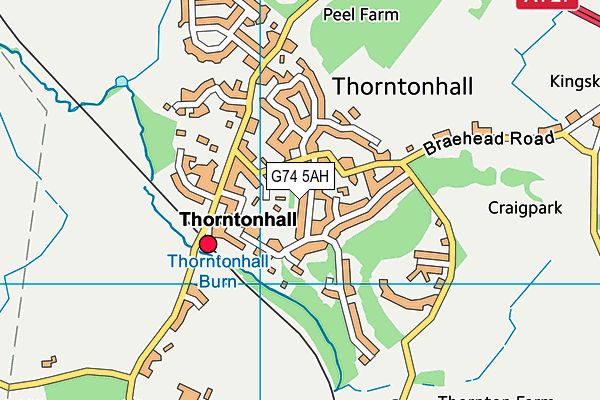 G74 5AH map - OS VectorMap District (Ordnance Survey)