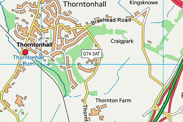 G74 5AT map - OS VectorMap District (Ordnance Survey)
