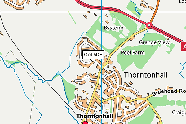 G74 5DE map - OS VectorMap District (Ordnance Survey)