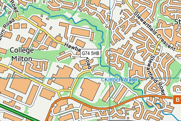 G74 5HB map - OS VectorMap District (Ordnance Survey)